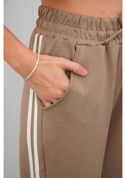 Yandan Çift Şeritli Oys Pantolon Vizon modelleri