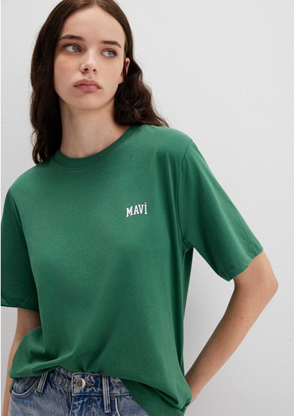 Mavi Logo Baskılı Yeşil Tişört 1611900-71874