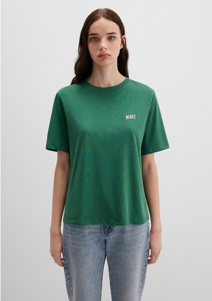 Mavi Logo Baskılı Yeşil Tişört 1611900-71874