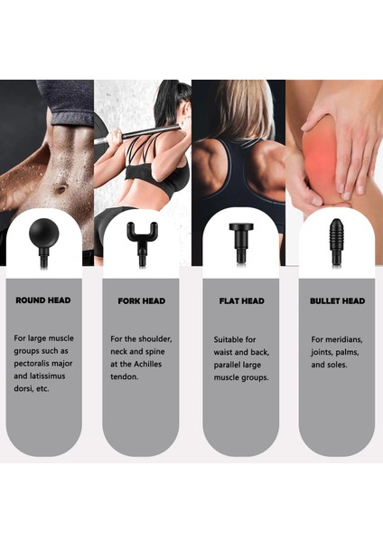 Kablosuz Adaptörlü Masaj Tabancası – Şarjlı Masaj Tabancası KH-320