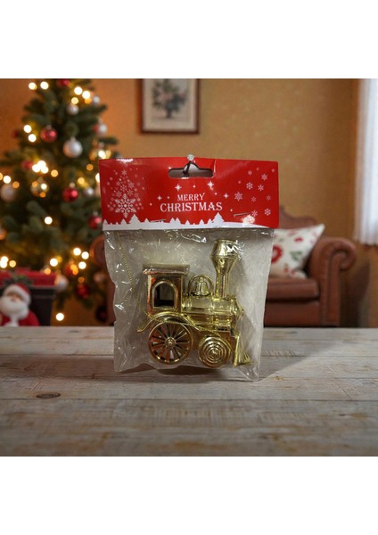 Metalik Gold Tren Yılbaşı Süsü fiyatları