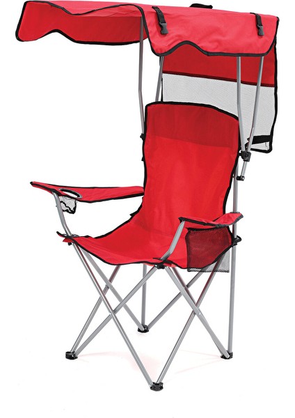 Güneşlikli Kamp Sandalyesi (2 Adet)