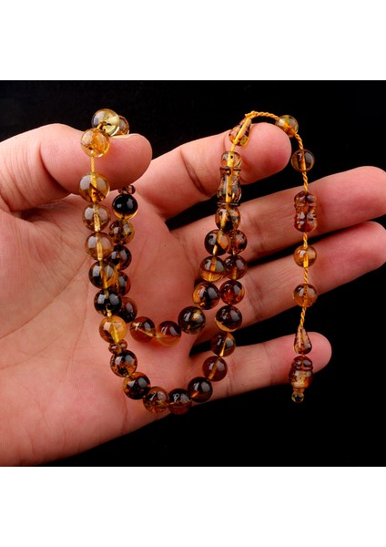 Küre Kesim Sistemli Fosilli Damla Kehribar Tesbih fiyatları