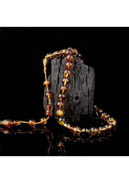 Küre Kesim Sistemli Fosilli Damla Kehribar Tesbih modelleri