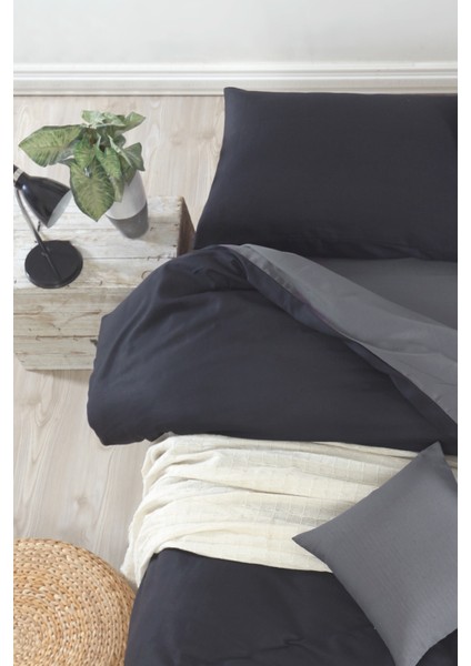 Siyah-Füme Çift Kişilik Paint Nevresim Takımı Mix