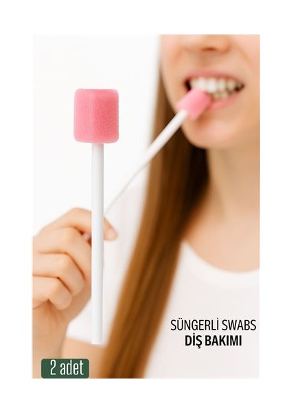 Hsnet Süngerli Swab - Ağız ve Diş Bakım Çubuğu - 2 Adet