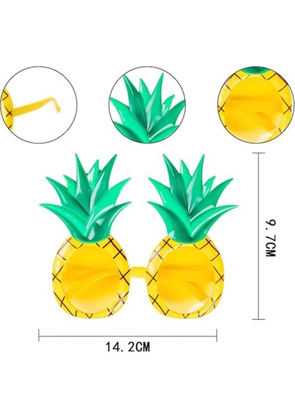 Tropikal Hawaii Ananas Şekilli Parti Gözlüğü 9.5 x 14 cm (4940) indirimleri