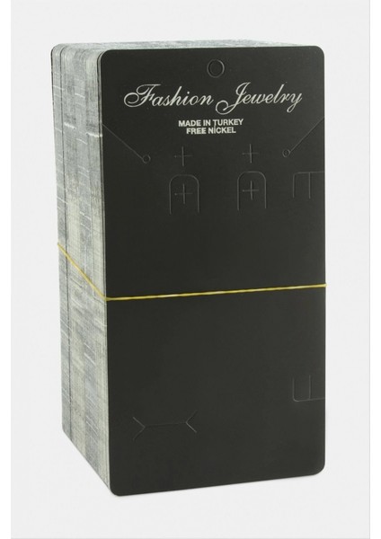 Siyah Renkli Dikdörtgen Set Kolye Kartı 200 Adet