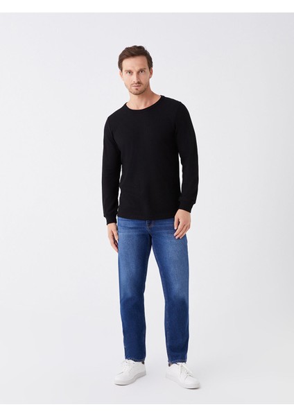 Yeni Sezon Bisiklet Yaka Uzun Kollu Erkek Pijama Üst modelleri