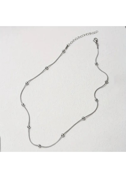 Çelik Kolye Büyük Toplu Zincir Dorika 1 mm Kalınlık 45 cm Uzunluk Gümüş Silver fırsatları