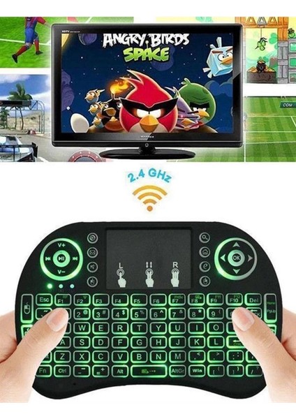 Bfs Kablosuz Türkçe Q Klavye Rgb Işıklı Televizyon Ps3 Dokunmatik Mouse fırsatları