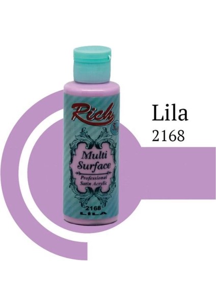 Rich Multi Surface 2168 Lila Akrilik Boya 120 cc modelleri