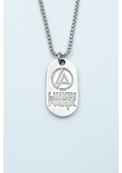 Linkin Park Gümüş Kaplama Örme Zincir Kolye