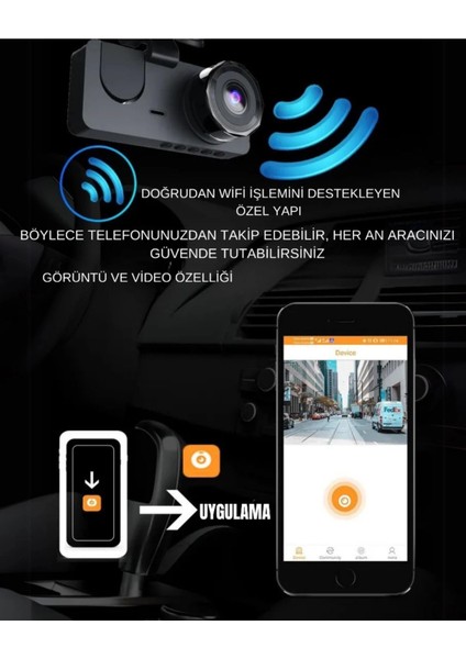 Üç Kameralı Wi‑fi Araç Içi Kamera – Gps Takip & G-Sensor Özellikli Güvenlik Çözümü indirimleri