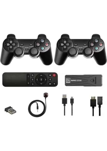 Game Stick Çift Oyun Konsolu Smart Tv Game Box 8k Ultra Hd 64 GB indirimleri