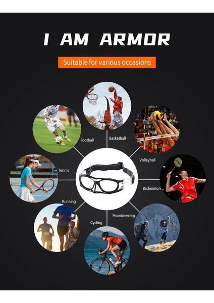 Sporcu Gözlüğü – Darbeye Dayanıklı UV400 Koruma, Yetişkin Spor Gözlüğü + Bez & Sprey fırsatları