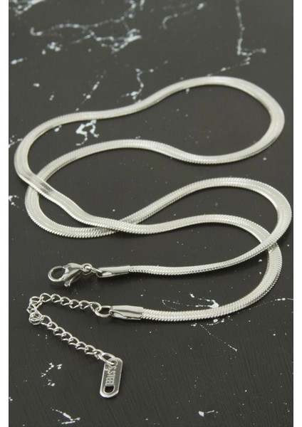 Ieg Ince Italyan Zincir Çelik Kolye 55 cm