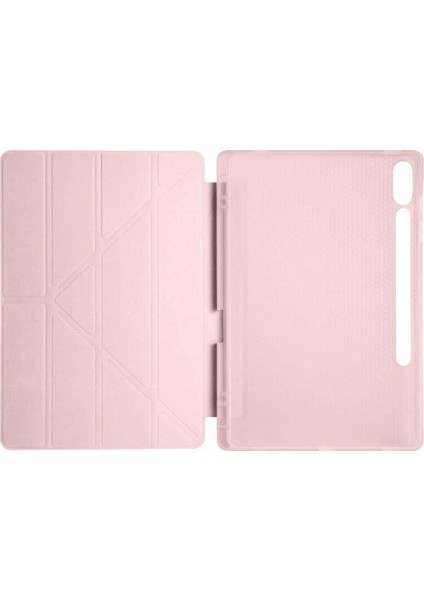 CPT83 Samsung Galaxy X610 Tab S9 Fe Plus 12.4 Kılıf Kalemlikli Mars Tablet Kılıfı - Rose Gold modelleri