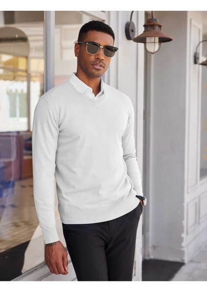 Shaun %100 Pamuk V Yaka Triko Kazak fiyatları