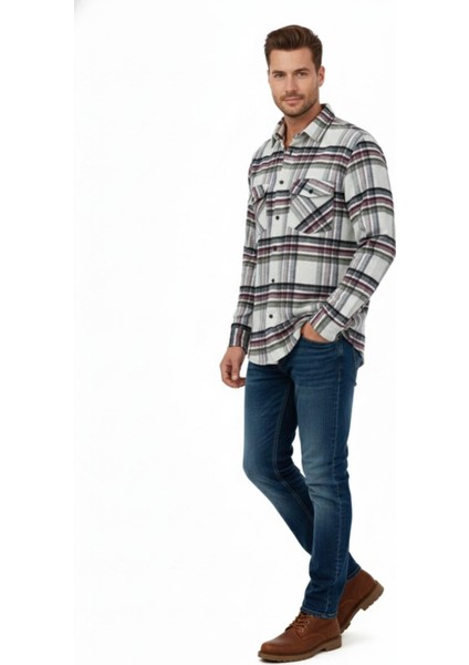Erkek Kışlık Çift Cep Kapaklı Oduncu Gömlek BGL-ST04869 fiyatları
