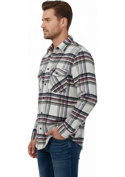 Erkek Kışlık Çift Cep Kapaklı Oduncu Gömlek BGL-ST04869 fırsatları