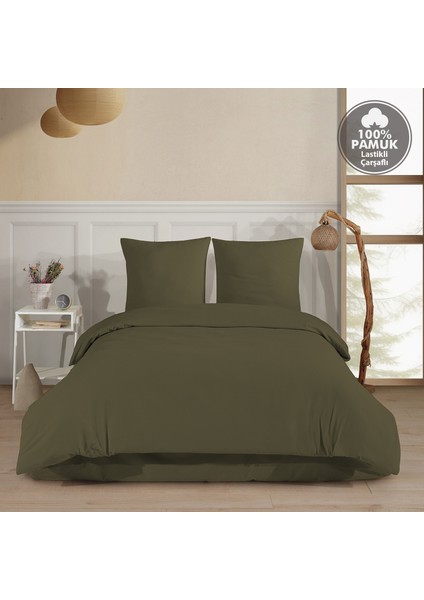 Plain %100 Pamuk Flanel Çift Kişilik Lastikli Çarşaflı Nevresim Takımı modelleri
