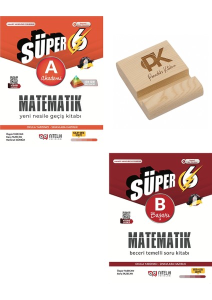 Nitelik 6. Sınıf Süper Matematik A-B Yeni Nesil Geçiş ve Beceri Temelli Soru Kitabı + Telefon Standı