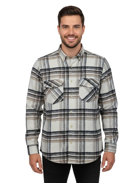 Erkek Kışlık Çift Cep Kapaklı Oduncu Gömlek BGL-ST04869