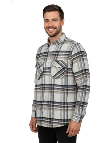 Erkek Kışlık Çift Cep Kapaklı Oduncu Gömlek BGL-ST04869 fiyatları