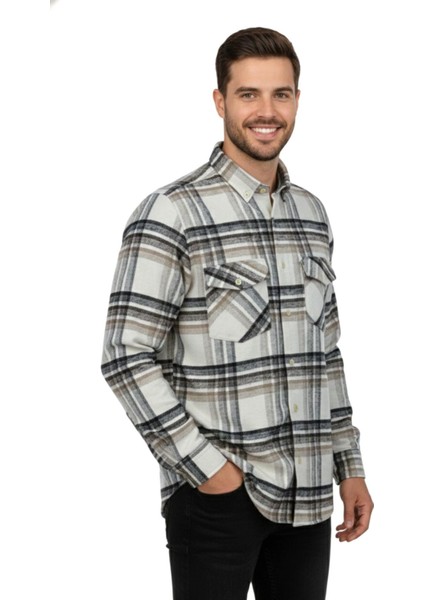 Erkek Kışlık Çift Cep Kapaklı Oduncu Gömlek BGL-ST04869 modelleri