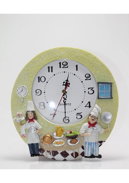 Aşçı Tasarımlı Polyester Duvar Saati Model 5