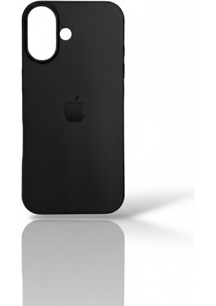 Iphone 17 Serisi ile Uyumlu Lansman Logolu Silikon Telefon Kılıfı, Içi Kafide Kılıf