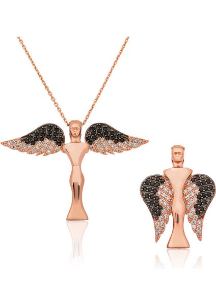 925 Ayar Gümüş Kanatlı Melek Kadın Gümüş Kolye PT2610741 (972972)