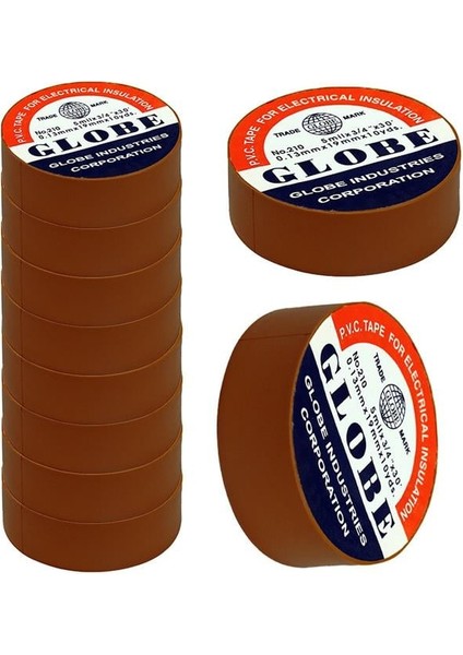 Globe 0.13MMX19MM Izole Bant 10'lu Kahverengi