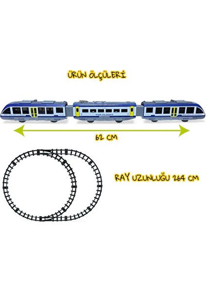 Uzaktan Kumandalı Müzikli LED Işıklı Manyetik Mıknatıslı Birleşim Yerleri 49 Parça 264 cm Tren Seti fiyatları
