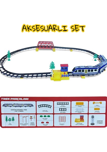 Uzaktan Kumandalı Müzikli LED Işıklı Manyetik Mıknatıslı Birleşim Yerleri 49 Parça 264 cm Tren Seti modelleri