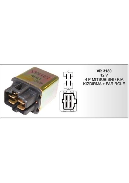12V 4pin Mıtsubıshı / Kıa Kızdırma+Far Role