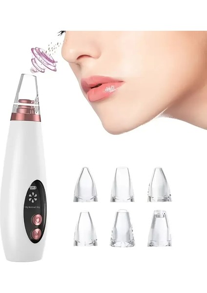 Egonex Dijital Göstergeli Siyah Nokta Vakum Cihazı 6 Başlık