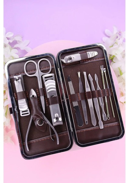 Mujgan Tırnak Makası Tırnak Bakım Seti Deri Çantalı 12 Parça Set fiyatları