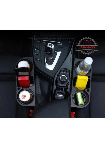 Land Rover Range Rover Sport 2005-2006-2007-2008-2009-2010-2011-2012 Araç Içi Koltuk Arası Bardak Tutucu & Başlık Askılı Bardaklık Organizer – Siyah, 26.5X8X9.5 cm – Pratik Eşya Düzenleyici indirimleri