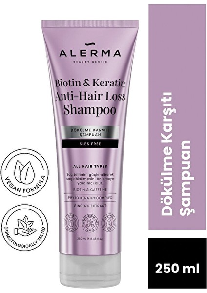 Dökülme Karşıtı 250 ml Şampuan (5 Adet)