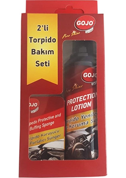Gojo 2'li Araç Bakım Seti( Torpido Sütü+Sünger) (4 Adet)
