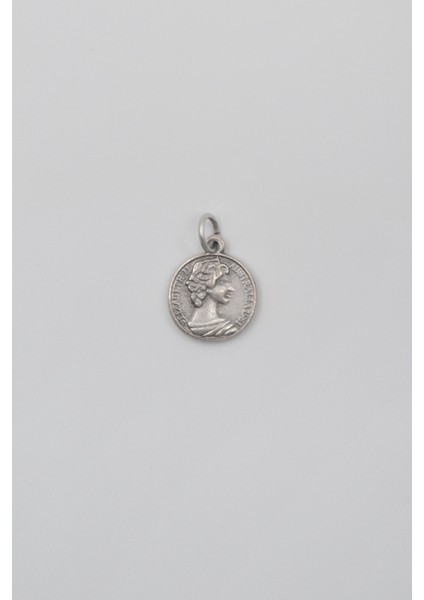 Ingiliz Kraliçe Iı. Elizabeth Kolye Ucu - Antik Gümüş Kaplama - Kadın Erkek