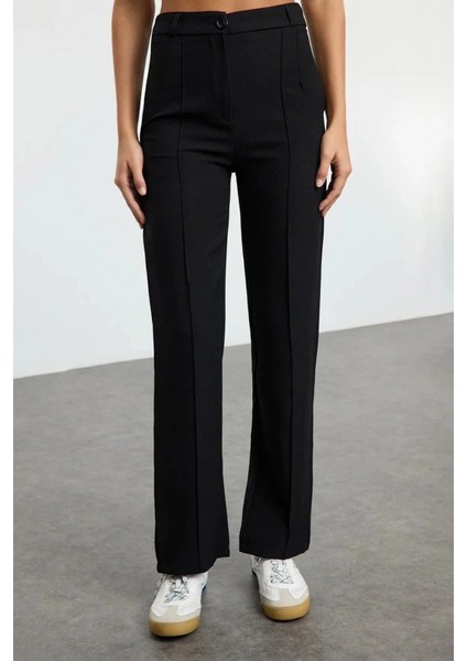 Kadın Yüksek Bel Nervurlu Ithal Krep Pantolon fiyatları