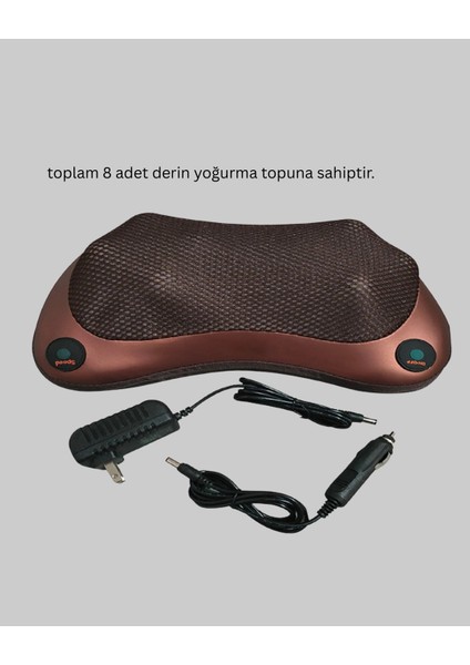 Ergonomik Derin Yoğurmalı Boyun Bel Sırt Masaj Cihazı Priz Çakmak Girişli indirimleri