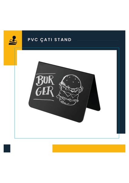 Pvc Büyük Kara Tahta 7X10 cm , Pastane,fırın,büfe,parti Masa Çatı Stand, Yazması Kolay fırsatları