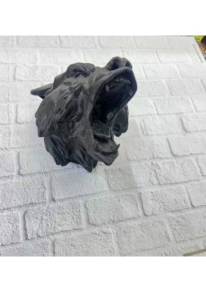 Bfs 3D Siyah Ayı Başı Duvar Dekoru Modern Asılabilir Heykel 25X19 cm modelleri