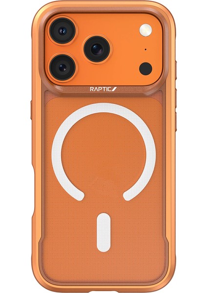 Apple iPhone 17 Pro Max Kılıf M-Safe Şarj Özellikli Raptic Shield Classic Serisi Şeffaf Arka Yüzey C-Magnet Kapak