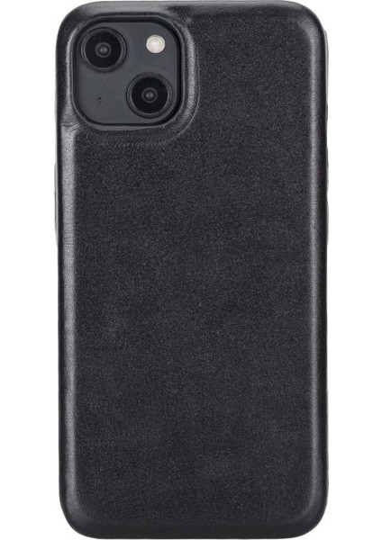 Apple iPhone 14 Uyumlu Deri Arka Kapak Rock Rst1