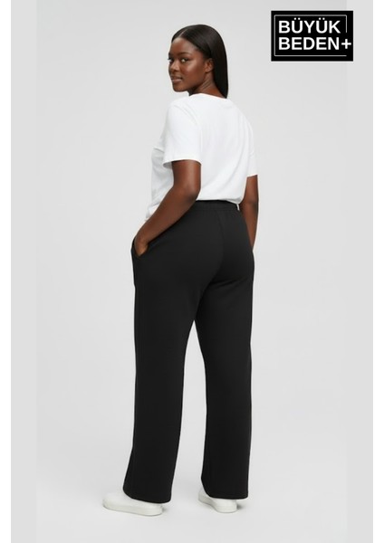 Kadın Büyük Beden N Logo Baskılı Rahat Kesim Lastikli Bel Paça Reçme Eşofman Altı SPR26EAK952-4 fiyatları